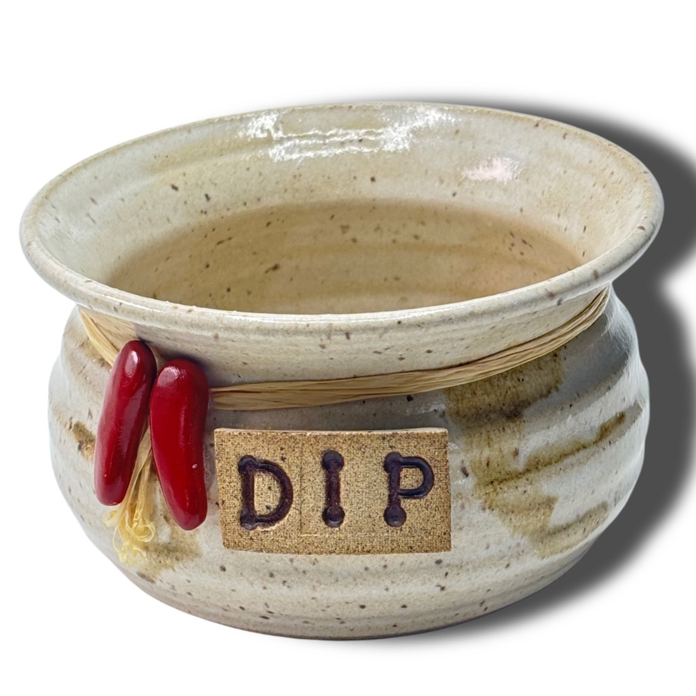 "DIP BOWL"  Art  Studio Pottery Signed by Artist for Salsa, Guacamole, Queso 5"